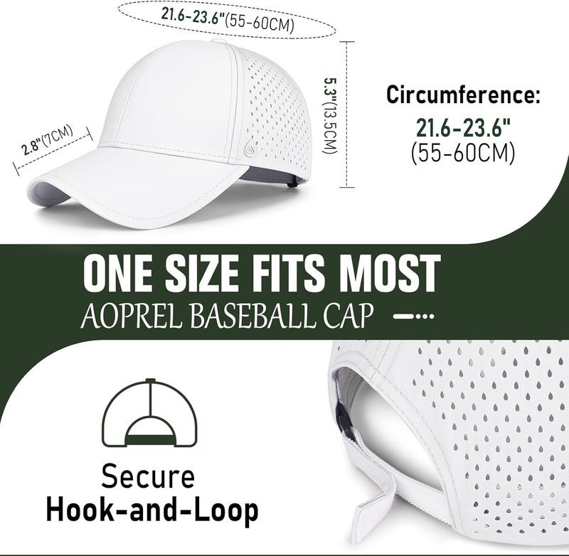 AOPREL Baseball Cap Breathable Mesh Golf Hat Quick Dry Adjustable Baseball Hats for Men and Women Sport Running Workout - Image 5